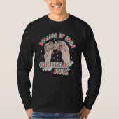 Retro Rolling Up Some Christmas Spirit Skeleton Ha Tシャツ (正面)