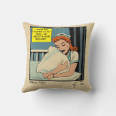 Retro Romance Comic: Pillow Talk Throw Pillow クッション (裏面)