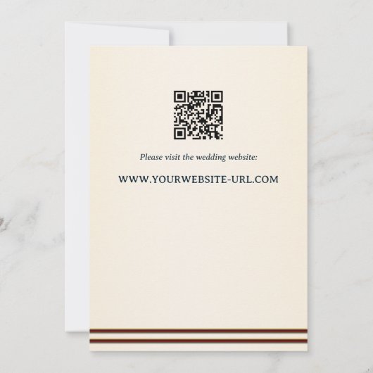 Retro Romantic Music Themed Rehearsal Dinner 招待状 (裏面)