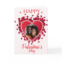 Retro Romantic Stitched Heart & Rose Petals Photo 