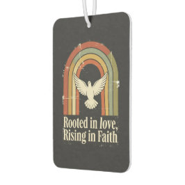 Retro rooted and rising faith design カーエアーフレッシュナー