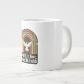Retro rooted and rising faith design ジャンボコーヒーマグカップ (正面右)