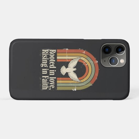 Retro rooted and rising faith design Case-Mate iPhoneケース (裏面(横))