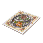 Retro Roses Yin Yang タイル (側面)