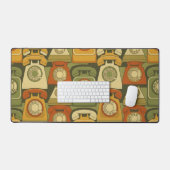 Retro Rotary Phone - 70s Communication Nostalgia デスクマット (キーボード&マウス)