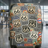 Retro Route 66 Shield 16 Sticker Sheet Weathered  シール