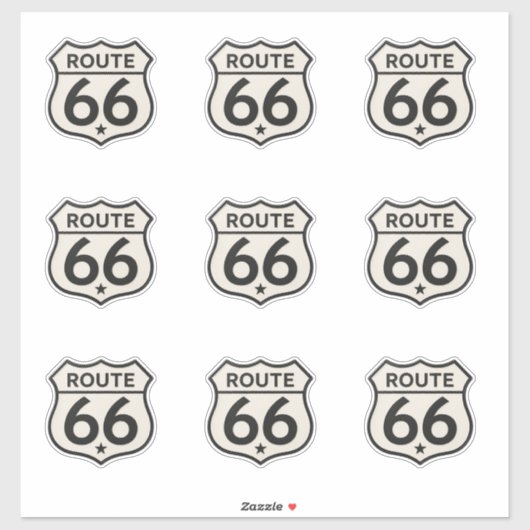 Retro Route 66 Shield Custom  シール (シート)