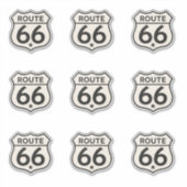 Retro Route 66 Shield Custom  シール (正面)