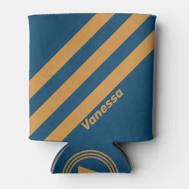 Retro Royal Gold Three Stripes with Name 缶クーラー