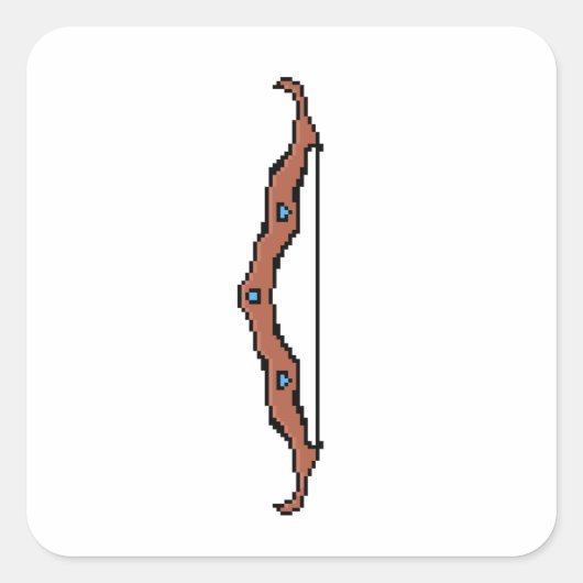 Retro RPG Bow スクエアシール (正面)