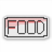 Retro RPG Pixel Art – Chat Box ‘Food’ シール (正面)