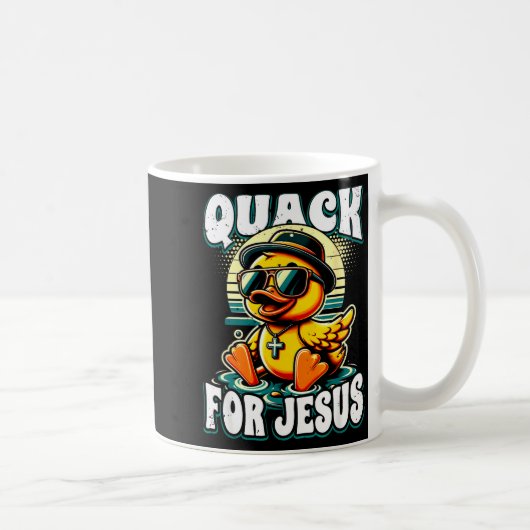 Retro Rubber Duck Christian Rubber Ducky Quacks Fo コーヒーマグカップ (右)