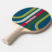 Retro Rugby Across Ark Striping with Name 卓球ラケット (正面アングル)