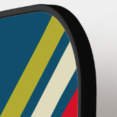 Retro Rugby Angled Striping with Name ピックルボールラケット (左詳細)