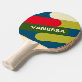 Retro Rugby Fusion with Name 卓球ラケット (正面アングル)