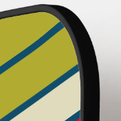 Retro Rugby Horizon Striping with Name ピックルボールラケット (左詳細)