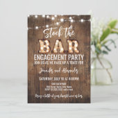 Retro Rustic Engagement Party 招待状 (スタンド正面)