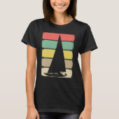 Retro Sailboat Skipper Ship Catamaran Yacht Sail S Tシャツ (正面)