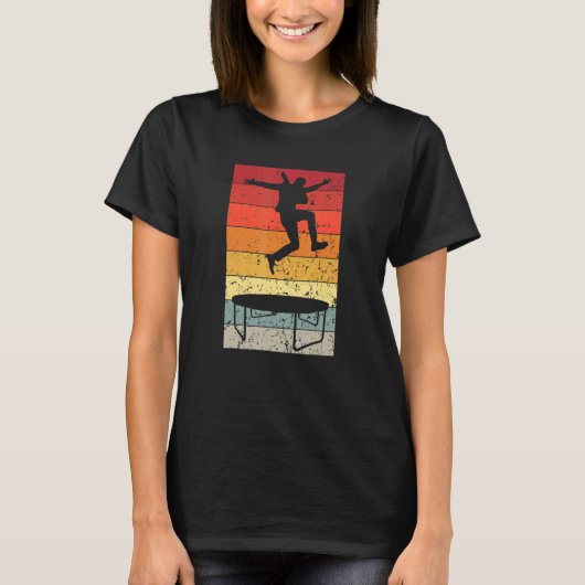 Retro Salto BackFlip Trampoline Freerunner Vintage Tシャツ (正面)