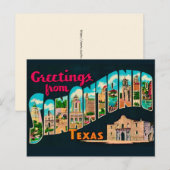 Retro San Antonio Greetings Postcard  ポストカード (正面/裏面)