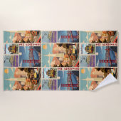 Retro San Francisco Batchwork ビーチタオル (正面)