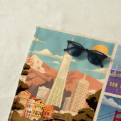 Retro San Francisco Batchwork ビーチタオル (インサイチュ)