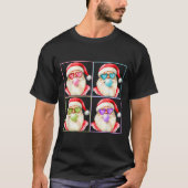 Retro Santa Blowing Bubble Gum P Art Sungles Chris Tシャツ (正面)