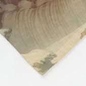 Retro Santa Claus Illustration フリースブランケット (角)