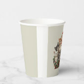 Retro Santa Claus & Kittens Christmas Winter 90s  紙コップ (右)