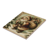 Retro Santa Claus with Gifts タイル (側面)