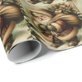 Retro Santa Claus with Gifts ラッピングペーパー (ロールコーナー)