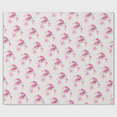 Retro Santa Face Peace Sign Christmas White ラッピングペーパー (フラット)