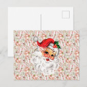 Retro Santa Holiday Postcard ポストカード (正面/裏面)