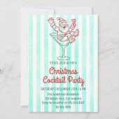 Retro Santa Martini Christmas Cocktail Party     招待状 (正面)