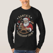 Retro Santa’s Workshop Crew Holiday Tシャツ (正面)