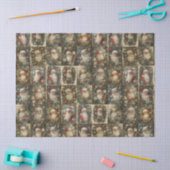 Retro Santa & Victorian Christmas Collage 薄葉紙 (クラフト)