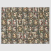 Retro Santa & Victorian Christmas Collage 薄葉紙 (正面)