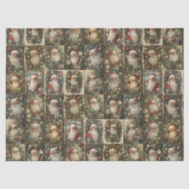 Retro Santa & Victorian Christmas Collage 薄葉紙