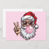 Retro Santa Weihnachten Blasenblase Vintage  シーズンカード (正面/裏面)