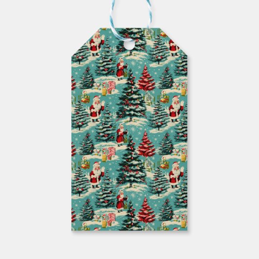 Retro Santa Wonderland ギフトタグ (裏面)