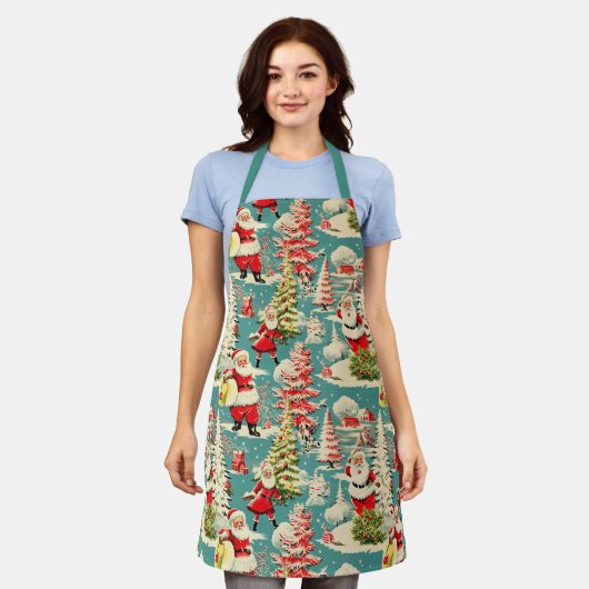 Retro Santa Wonderland 2 エプロン (着用した状態)