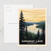 Retro Saranac Lake | New York Travel ポストカード (正面/裏面)