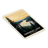 Retro Saranac Lake | New York Travel マグネット (右側)