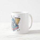  Retro Sardine Astronaut Funny Mug コーヒーマグカップ (正面右)