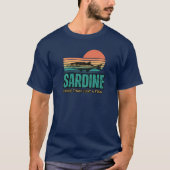 retro sardine - sardines funny tシャツ (正面)