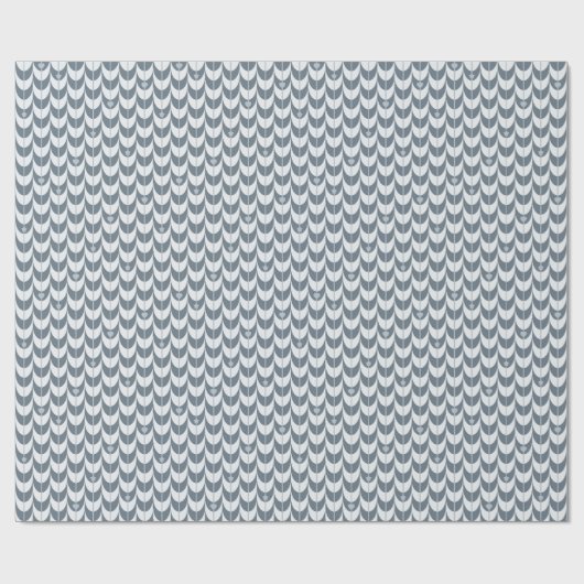 Retro Scallop Geometric Pattern ラッピングペーパー (フラット)