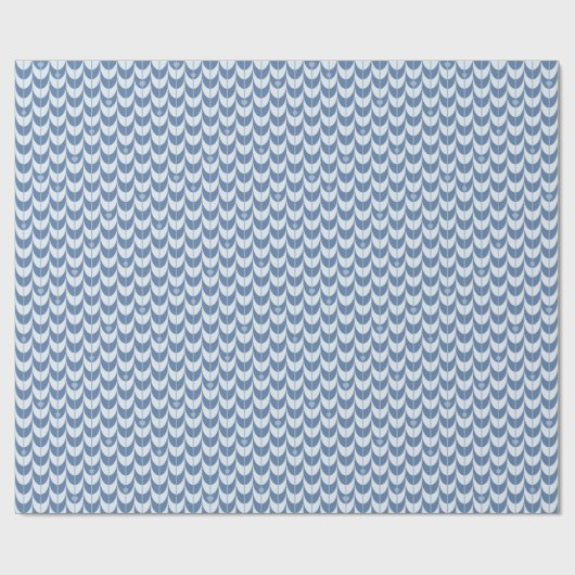Retro Scallop Geometric Pattern ラッピングペーパー (フラット)