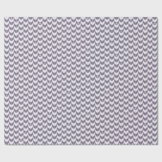 Retro Scallop Geometric Pattern ラッピングペーパー (フラット)