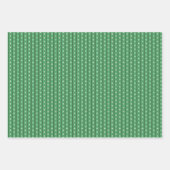 Retro Scandi Christmas Ornaments - Green Red Pink ラッピングペーパーシート (正面3)