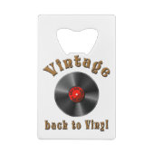 Retro Schallplatte, Vinyl, Vintage, Oldie クレジットカード栓抜き (裏面)